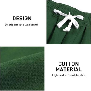 Pantalones Cortos Deportivos Casuales para Hombre, de Algodón y Poliéster, Transpirables, de Secado Rápido, Cintura Alta con Cordón Ajustable, para Gimnasio, Fitness y Deportes - Product Image 6