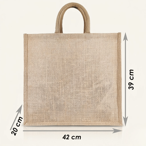 Grand sac de courses réutilisable en jute avec impression de logo personnalisé pour le transport d'épicerie et la promotion de la marque, sac fourre-tout durable et écologique - Product Image 5