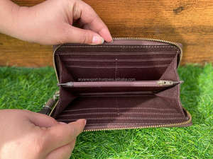 ร้อนขายแกะสลักมือเครื่องมือกระเป๋าสตางค์คลัทช์สไตล์ของแท้หนัง Cowhide กระเป๋าสตางค์ขนหลายใช้กระเป๋าสตางค์หนังตะวันตก - Product Image 6