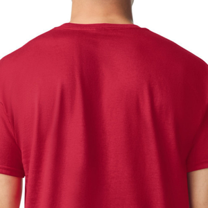 เสื้อยืดผู้ใหญ่ผ้าฝ้ายสีแดงเชอร์รี่สำหรับผู้ชาย เสื้อยืดคอกลมแขนสั้นเนื้อนุ่มระบายอากาศได้ดี เสื้อเชิ้ตลำลองใส่สบายสำหรับสวมใส่ทุกวัน - Product Image 4