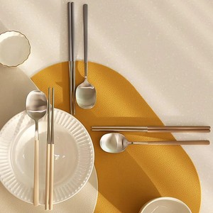 Minimalist Metal Flatware Set With Colorful Handles Rust Resistant Spoon And <b>Chopsticks</b> For Home Wedding Use - Product Image 5