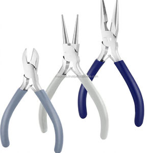 Juego de 3 Pinzas de Precisión para Joyería, Acero Inoxidable, 5 Pulgadas, 1 Año de Garantía, Manualidades DIY - Product Image 1