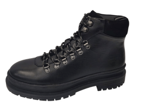 Botas de Combate de Tobillo para Hombre, de Cuero Genuino Negro, con Cordones, Punta Redonda, Suela de Goma Antideslizante, Entresuela de EVA, para Todas las Temporadas - Product Image 3