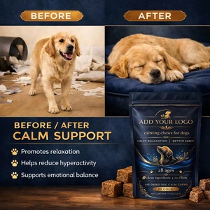 Friandises calmantes premium pour chiens et chats, soulagement naturel du stress, compléments alimentaires pour animaux de compagnie, fabricant OEM ODM, étiquette privée, emballage en vrac - Product Image 6