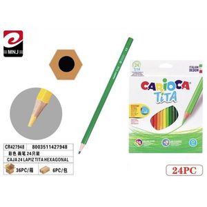 Matite colorate esagonali da 24 colori per disegnare e colorare - Product Image 1