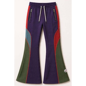 Mens Flare Pants <b>Elastic</b> <b>Waist</b> Drawstring Color Blocked Fashion Side Pockets Breathable Knitted Fabric Casual Style Autumn Wear - Product Image 4
