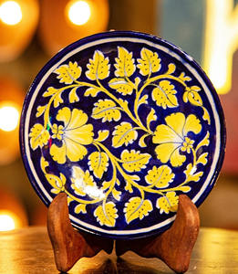 Platos y Vajillas de Cerámica Azul con Diseños Florales y Motivos para Decoración de Paredes, Uso Doméstico y Hotelero a Precio de Mayoreo - Product Image 4