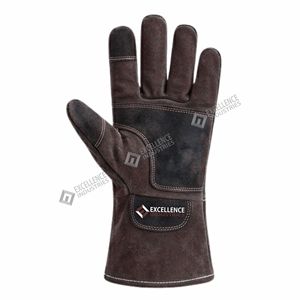 Industrial Heat Resistant Welding <b>Gloves</b> Heavy Duty Leather Protective <b>Gloves</b> for Welding Fabrication and Workshop Work - Product Image 5