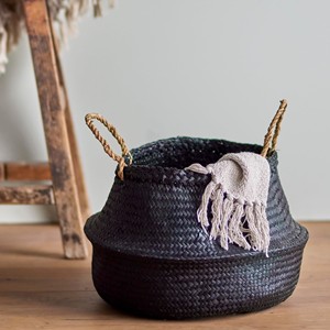 Woven raffia straw <b>baskets</b> for clothes storage organizer good quality seagrass <b>basket</b> container - Product Image 2