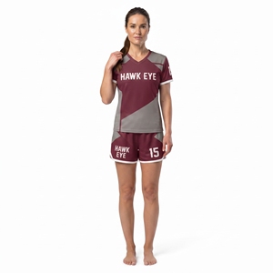Conjunto Deportivo para Mujer, Camiseta de Fútbol con Cuello en V y Manga Corta, Diseño Personalizado, Corte Regular, Ropa de Equipo - Product Image 3