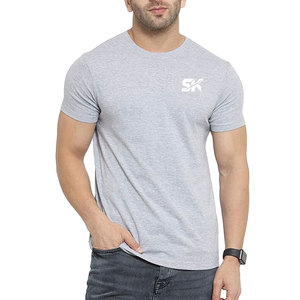 Camiseta de color sólido 100% algodón para hombre, cómoda, talla grande, corte holgado, ropa informal para hombre, camiseta estampada a bajo precio - Product Image 1