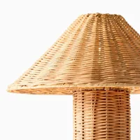 Abat-jour en rotin tressé, forme ondulée, design rustique moderne chinois traditionnel, fait main, vintage, vente en gros, fabriqué au Vietnam