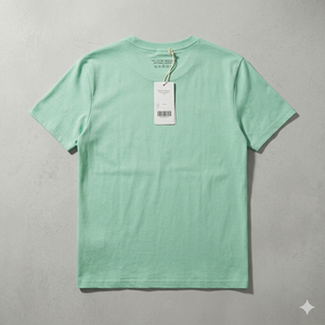100% Cotton Men's Short Sleeve Regular Fit Casual T-Shirt 180g Wholesale Embroidered <b>Logo</b> Solid Pattern - Product Image 3