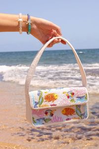 กระเป๋าใส่ร่มชายหาดแบบพกพา ประดับลูกปัด เป็นมิตรกับสิ่งแวดล้อม พร้อมสายสะพายโซ่ ลายธีมมหาสมุทรสำหรับฤดูร้อน - Product Image 4