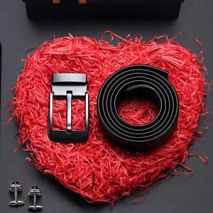 Ceinture noire décontractée réversible avec boucle à ardillon en acier, rectangulaire, durable, moulée en une seule pièce - Product Image 6
