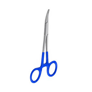 Juego de Pinzas Hemostáticas Manuales Premium Mosquito Forceps de 5 Pulgadas, Rectas y Curvas, con Mangos Recubiertos de PVC Plateado, de Acero Inoxidable Quirúrgico con Bloqueo - Product Image 6