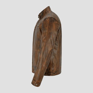 เสื้อแจ็คเก็ตหนังฤดูหนาวคุณภาพสูงสำหรับผู้ชายและผู้หญิง ทรงเข้ารูป นุ่ม ทนทาน หนังแท้ โลโก้ด้านหน้า สไตล์สตรีทแวร์ เสื้อคลุม - Product Image 3