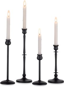 Modern Metal Handmade <b>Candle</b> Holder Candlelight <b>Dinner</b> Black Powder Coating <b>Candle</b> Stick Holder for Home Living Room Decor - Product Image 2