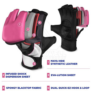 Guantes de MMA Ligeros para Hombre con Diseño de Dedos Abiertos y Material Transpirable para Práctica Diaria - Product Image 4