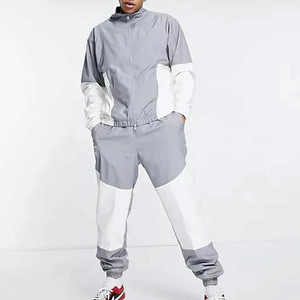 ชุดวอร์มซิปสะท้อนแสงสไตล์สตรีทแวร์สำหรับฤดูร้อนปี 2025 แบบยูนิเซ็กซ์ คุณภาพสูง สำหรับผู้ชาย ไซส์พลัส สีสันตัดกัน - Product Image 6