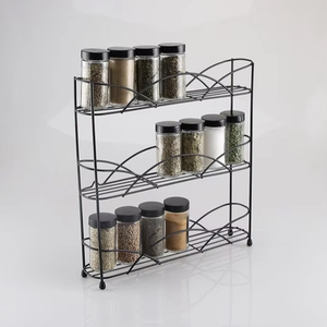 Étagère de rangement murale à 3 niveaux pour cuisine, design noir, pour comptoir, Vietnam - Product Image 2