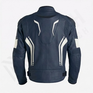 Chaqueta de Motocicleta de Cuero Genuino Impermeable para Hombre, Ropa de Protección para Motociclismo de Invierno, Color Personalizado - Product Image 2