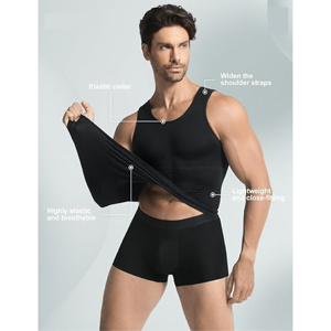 Men Body Shaper Slimming Tank Top <b>Compression</b> Vest Tummy Control Abdomen <b>Underwear</b> Seamless Body Shaper Fitness Shirt - Product Image 3
