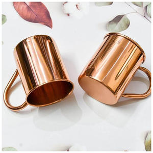 Ensemble de tasses à Moscow Mule en cuivre de luxe pour bars et hôtels – Vaisselle en cuivre pur épaisse en gros - Product Image 2