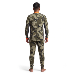Ensemble de sous-vêtements thermiques de compression en laine mérinos lourde pour homme, motif camouflage, pour la chasse - OEM - Product Image 2