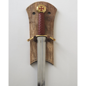 Épée décorative des Templiers avec fourreau en cuir - Product Image 3