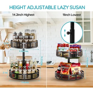 Premium Quality Round Spice <b>Rack</b> For Keeps <b>Kitchen</b> Essentials Visible And Accessible And Smart Space Saving Solution <b>Rack</b> - Product Image 5