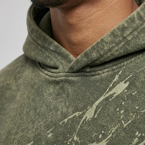 Sudadera con capucha para hombre, estilo acid wash, con textura suave, corte relajado y un look moderno, ideal para atuendos casuales diarios. - Product Image 5