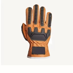 Heavy Duty Goatskin Leather TPR Impact Oilfield Industrial Construction <b>Waterproof</b> Safety <b>Work</b> Rigger Driving <b>Glove</b> Leather - Product Image 5