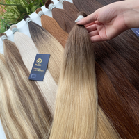 Fournisseur en gros vietnamien d'extensions de cheveux en vrac, 100g de cheveux vierges humains, super double drawn, sans synthétique, couleur personnalisée
