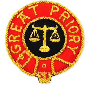 Insignia Masónica de Lujo Bordada a Mano con Hilo Metálico del Gran Priorado de los Caballeros de Malta, Parche Cosido Personalizado OEM - Product Image 1