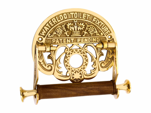 Porte-papier toilette en laiton, style antique, porte-rouleau de papier toilette pour salle de bain, support mural décoratif vintage en laiton pour papier toilette - Product Image 3