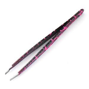 Nuevas Pinzas Profesionales para Cejas 3 en 1 de Acero Inoxidable Coloridas con Punta Inclinada, Marca Privada Personalizada - Product Image 6