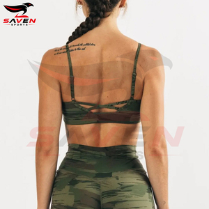 Ropa de Yoga con Estampado por Sublimación, Bra Deportivo Personalizado para Gimnasio, Top Corto sin Espalda para Mujer, Bra Deportivo Transpirable de Color Sólido - Product Image 6