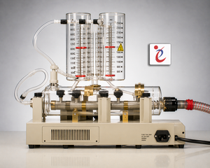 ชุดกลั่นน้ำแก้วบอโรซิลิเกต 4 ลิตรต่อชั่วโมง สำหรับห้องปฏิบัติการ ระบบกลั่นสองครั้ง ความบริสุทธิ์สูง - Product Image 6