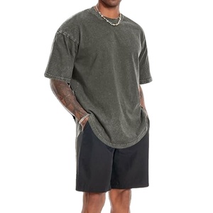 เสื้อยืดผู้ชายลายกราฟิกสไตล์ย้อมสีแบบแอซิดวอช กำลังฮิต พร้อมโลโก้สั่งทำ ผ้าฝ้ายทรงโอเวอร์ไซส์ สตรีทแวร์ ระบายอากาศดี รับผลิตแบบ OEM ขายส่ง - Product Image 4