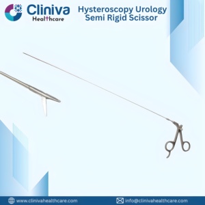Tijeras Semirrígidas para Histeroscopia y Urología 5FR 40cm, Instrumentos Quirúrgicos Reutilizables de Alta Calidad, Juego de Instrumentos Cliniva Manual - Product Image 1