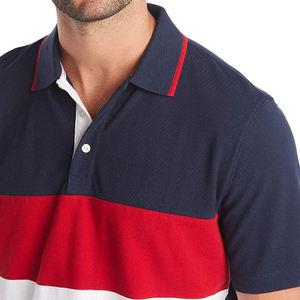 Polo de Alta Calidad 100% Algodón Piqué, Manga Corta, Bloques de Color, Corte Regular, Cuello con Ribete - Product Image 3