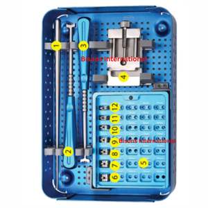 BISONS - Juego de Instrumentos Ortopédicos Manuales de Acero Inoxidable para Cirugía de Columna Vertebral TLIF PEEK Cage - Product Image 2