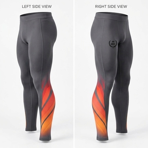 <b>Men</b> <b>Legging</b> Custom Athletic <b>Compression</b> Pants Lightweight Breathable Fabric Stretch Construction Comfortable Fit Moisture - Product Image 4