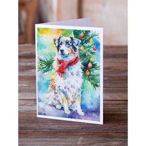 Cartes de vœux fantaisistes berger australien Lot de 8 cartes vierges A7 de taille 5x7 avec enveloppes - Product Image 2