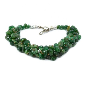 Bracelet à puce de jade vert naturel bracelet à puce de pierre de cristal bracelet à puce de pierre précieuse femmes cristal naturel coloré - Product Image 4