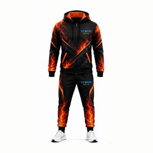 Survêtement de sport à sublimation de haute qualité, coupe élastique, pour entraînement de performance, vêtements d'échauffement, survêtement de sport personnalisé par sublimation - Product Image 2