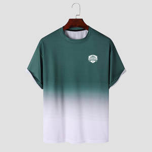 Camiseta Negra Lisa para Hombre, Venta al por Mayor, Poliéster/Algodón, Transpirable, Ecológica, de Alta Calidad, con Impresión de Logotipo Personalizado - Product Image 1