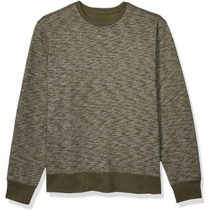 Sweat-shirt à col rond pour homme en mélange olive - Pull en molleton tricoté de qualité supérieure - Sweat-shirt tendance décontracté style urbain - Product Image 1