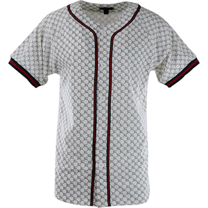 Luxury Designer Style White G-Pattern Unisex <b>Baseball</b> Jersey Short Sleeve Breathable Sportswear - Product Image 1